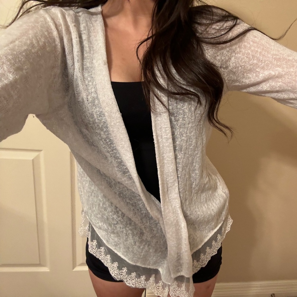 white sweater
